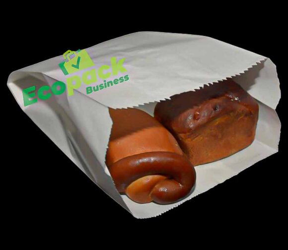 punga hartie alba 22x8x31cm pentru produse alimentare