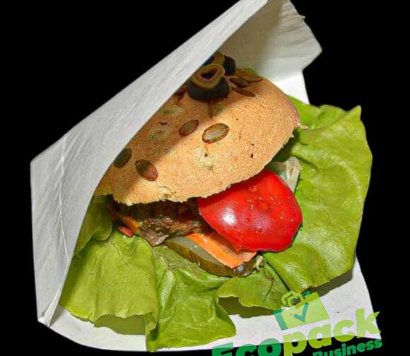 Punga hartie alba hamburger