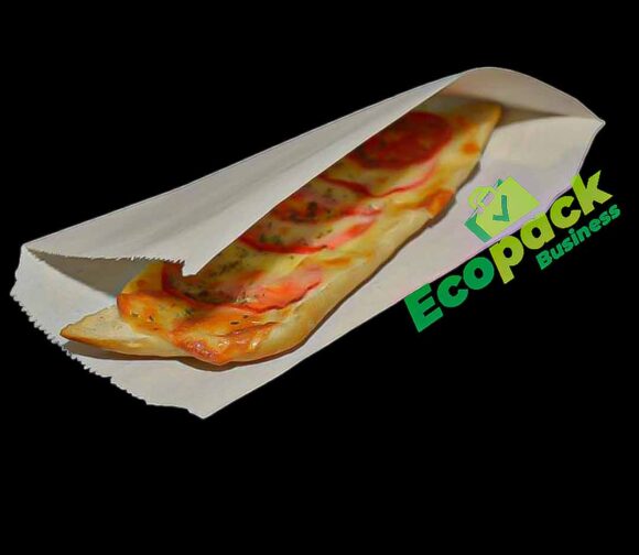 punga hartie alba hot dog 12x25cm coltar alb pentru produse calde