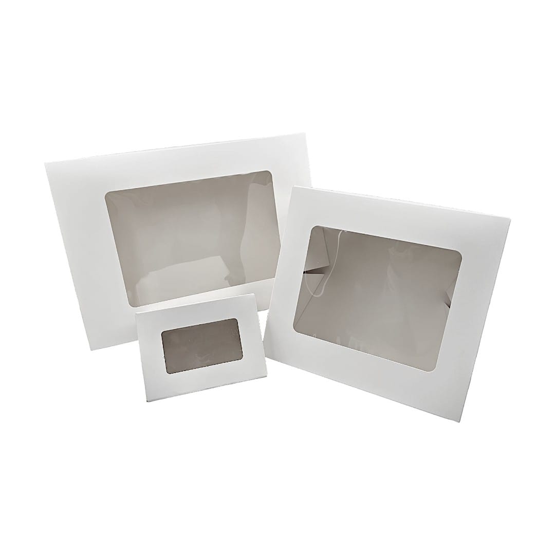 CUTII ALBE CU FEREASTRA 34,5/24,5cm