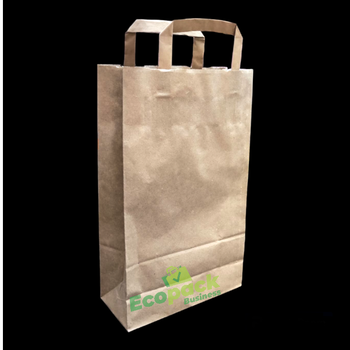 SACOSA DIN HARTIE NATUR MANER BANDA 22x36+10cm 250buc/bax Imagine secundară a produsului