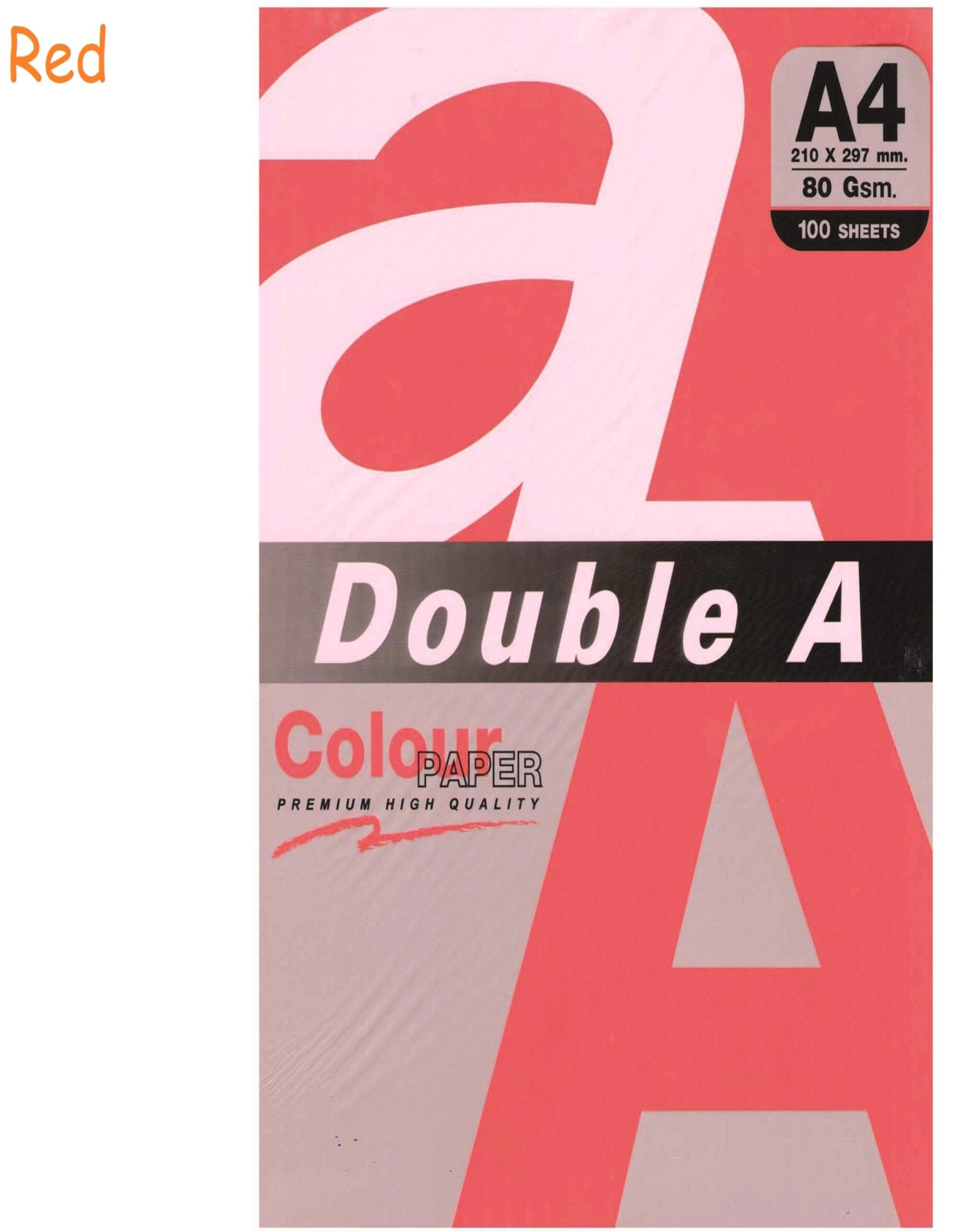 Hartie color pentru copiator A4, 80g/mp, 100 coli – rosu intens