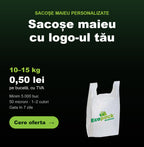 Sacoșe maieu 10–15 kg cu logo – 0,50 lei/buc