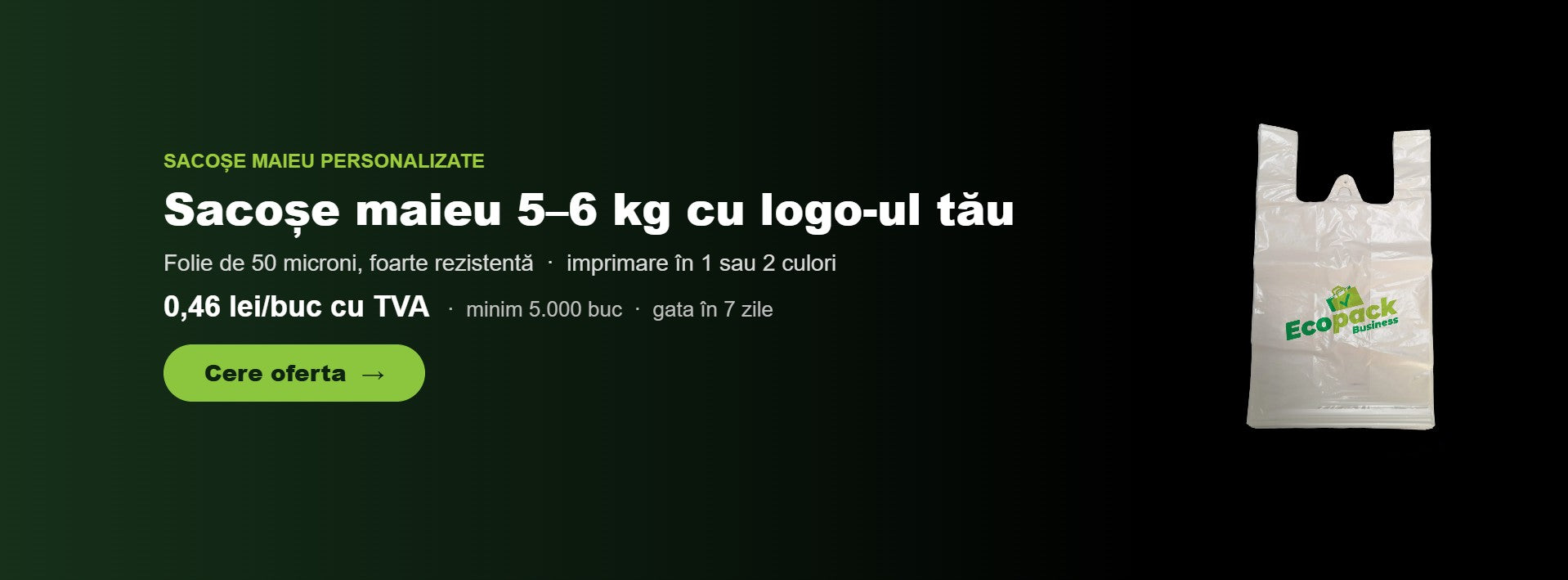 Sacoșe Maieu 5–6 kg cu Logo – 5.000 buc Imagine secundară a produsului