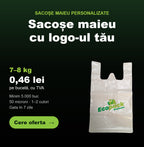Sacoșe maieu 7–8 kg cu logo – 0,46 lei/buc
