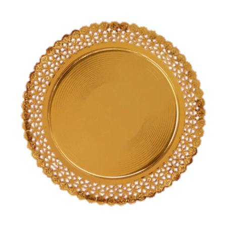 DISCURI DANTELATE AURII 23CM Imagine secundară a produsului