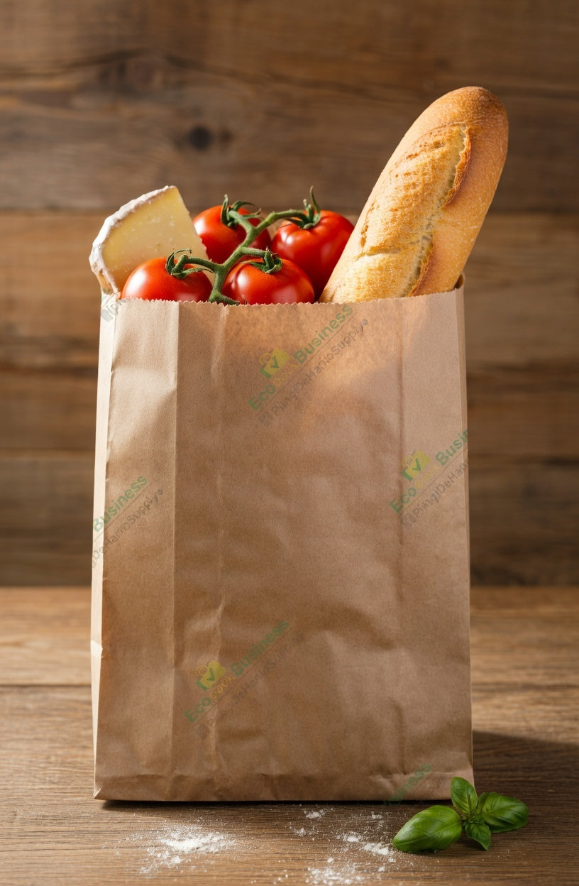 PUNGI DE HARTIE NATUR 10 kg 27X44+11cm 320buc/bax Imagine principală a produsului