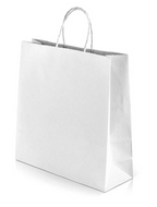 SACOSA DIN HARTIE ALBITA MANER SFOARA 24x26+11cm 100buc/bax (PK102).