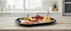PLATOU PLASTIC NEGRU 35 cm cu clips