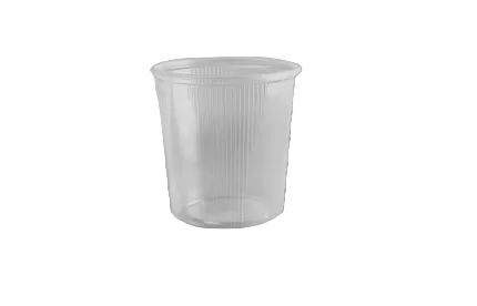 CASEROLA ROTUNDA (transp.)+CAPAC 500 ml (pentru smantana)