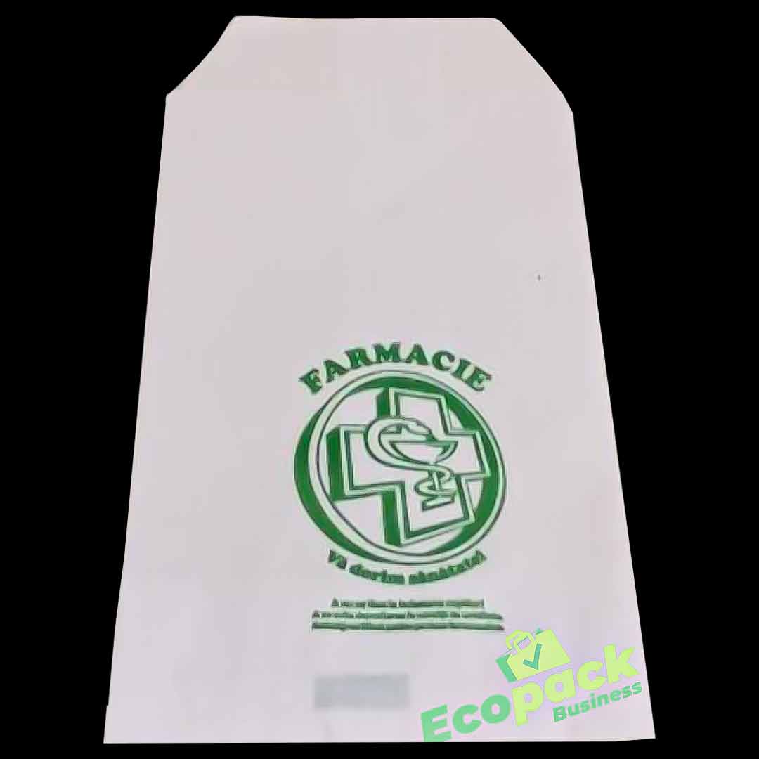Punga Farmacie Hartie Alba 9x15cm Imagine principală a produsului