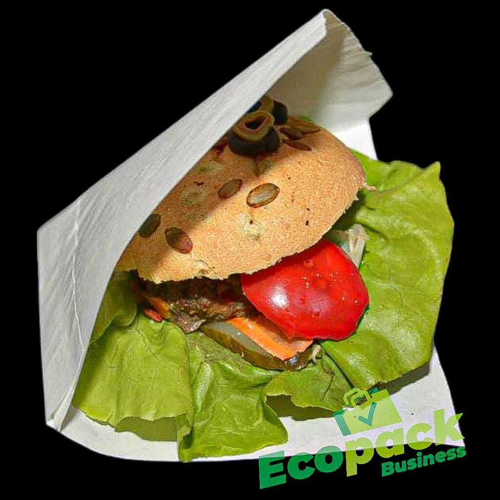 Punga hartie alba hamburger